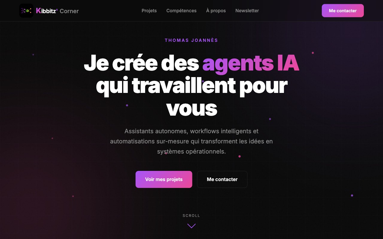 Le Kibbitz — Site Vitrine